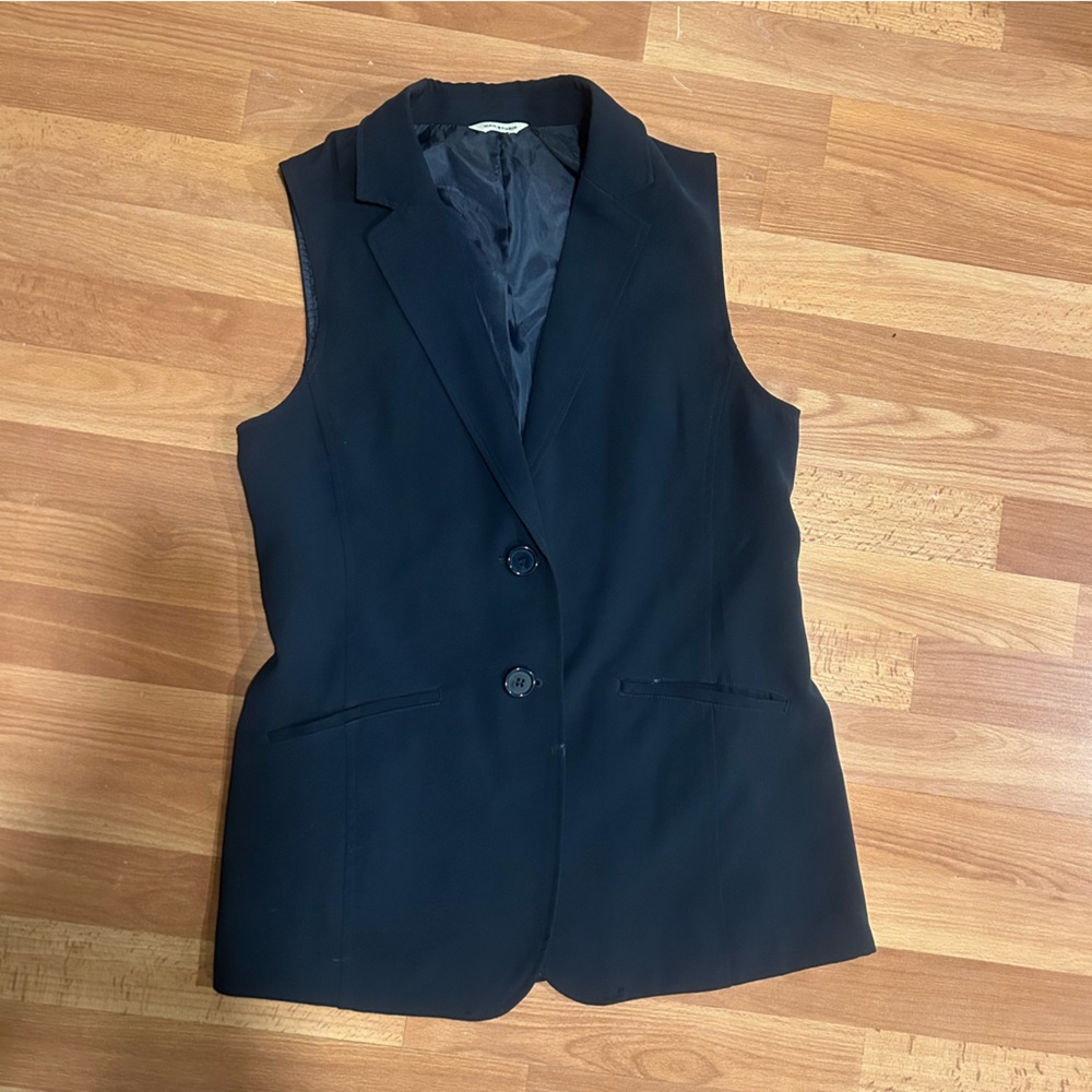 Navy Blue Blazer Vest